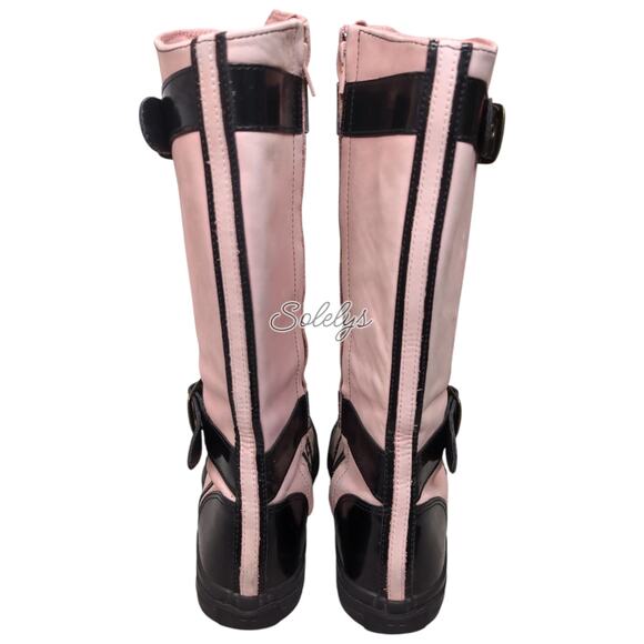 Converse RARE 2005 XXHI Star 70 Peach Blossom Pink Black Buckle Sneaker Boot 11 - Picture 4 of 16